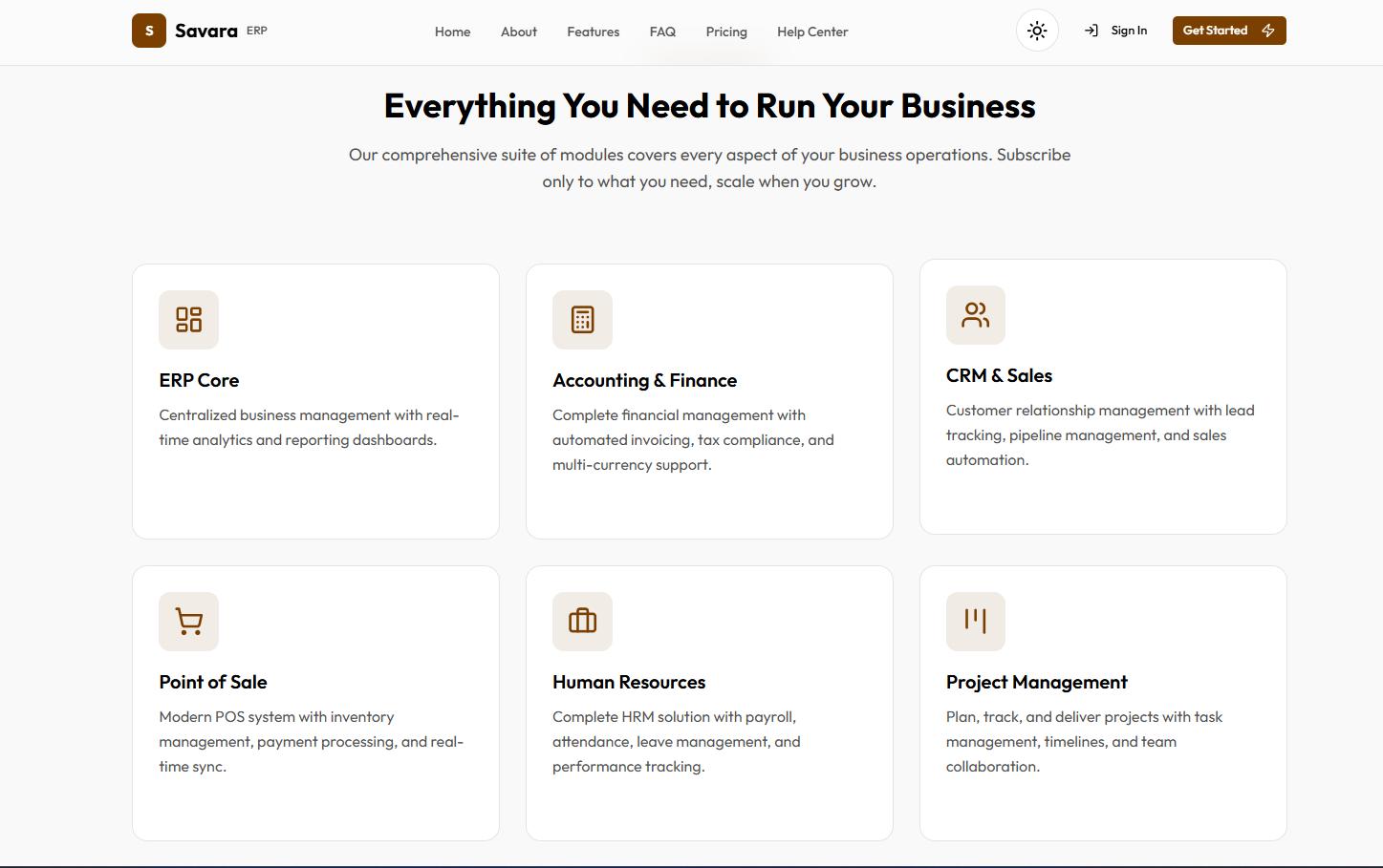 Savara ERP Platform